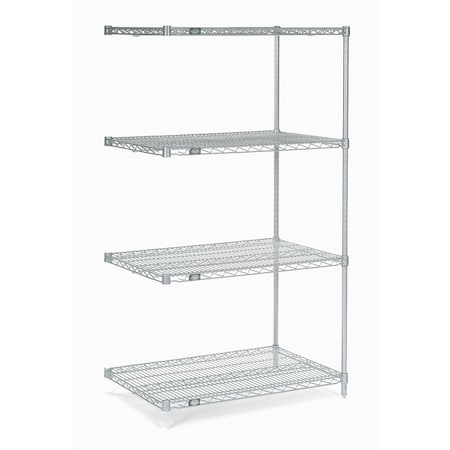 Nexel Wire Shelving Add-On, Poly-Z-Brite, 48W x 21D x 63H A21486Z